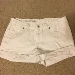 Madewell White Jean shorts